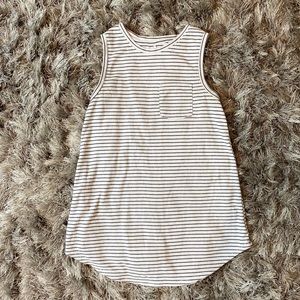 •Merona White/Navy Blue Striped Tank•